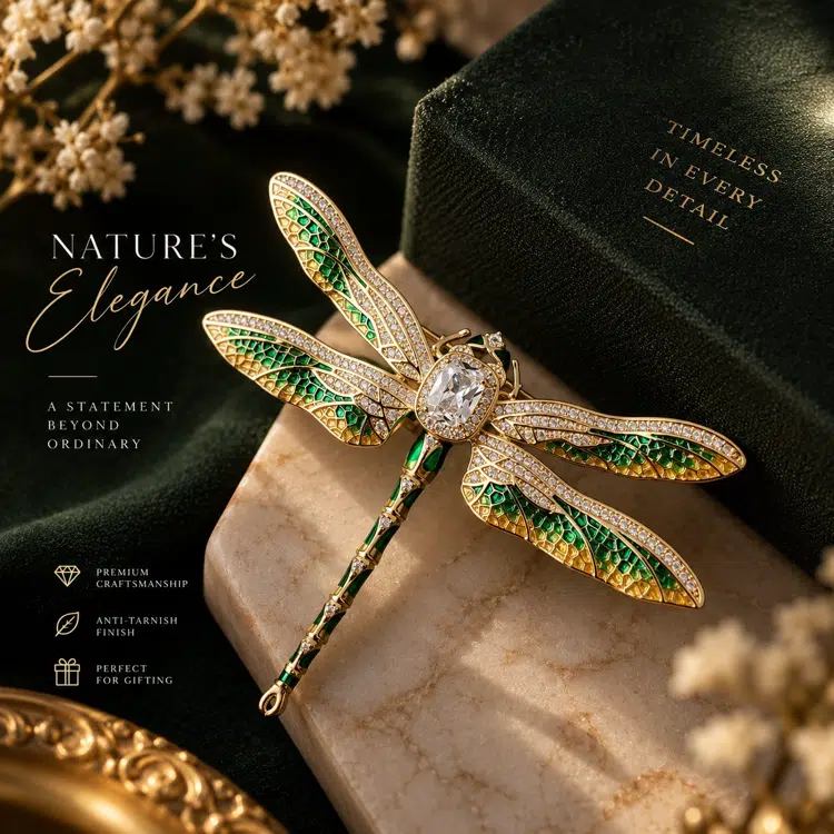Designer DragonFly Brooch