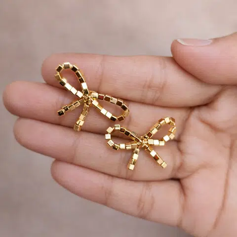 Bow Style Statement Earrings