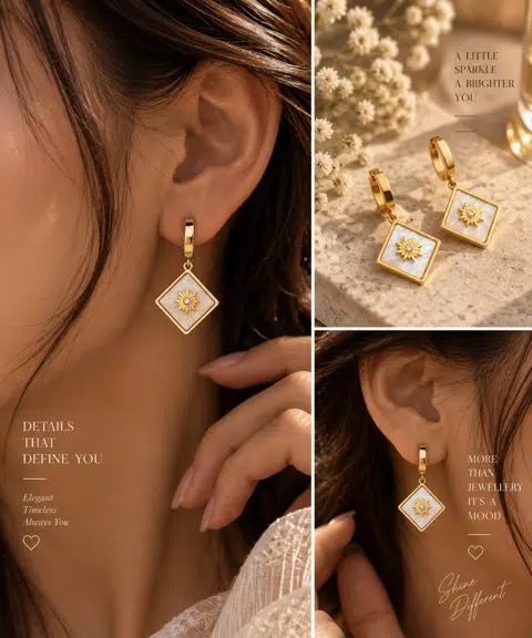KajuKatli Shared Bali Statement Earrings - 1
