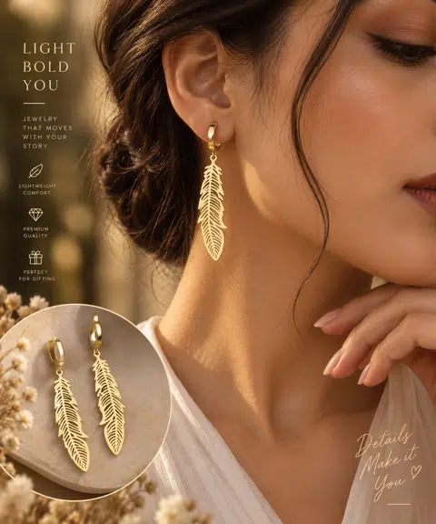 Premium Leaf Drop Earrings