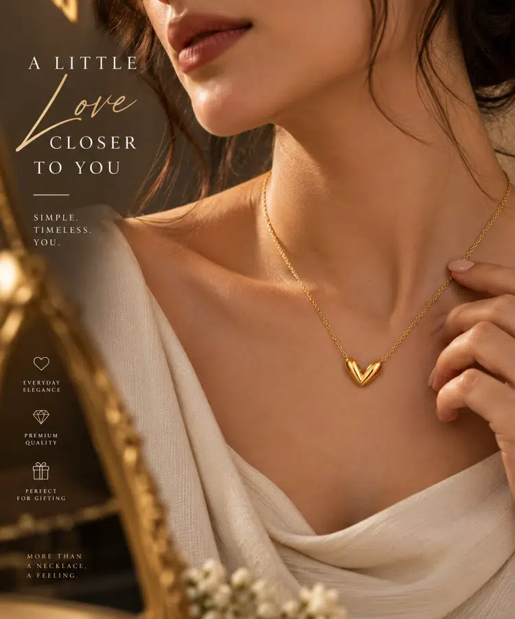 Premium Heart Pendant Chain