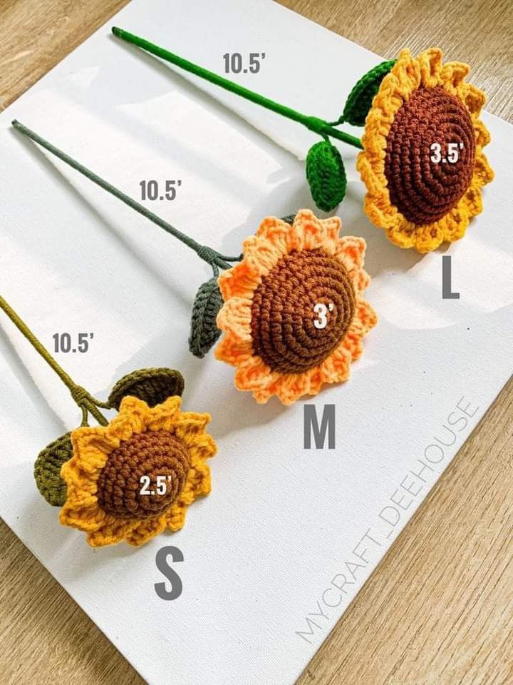 Crochet sunflower 