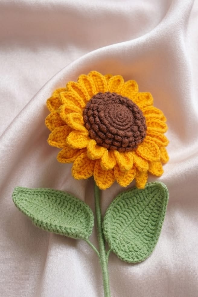 Crochet sunflower 