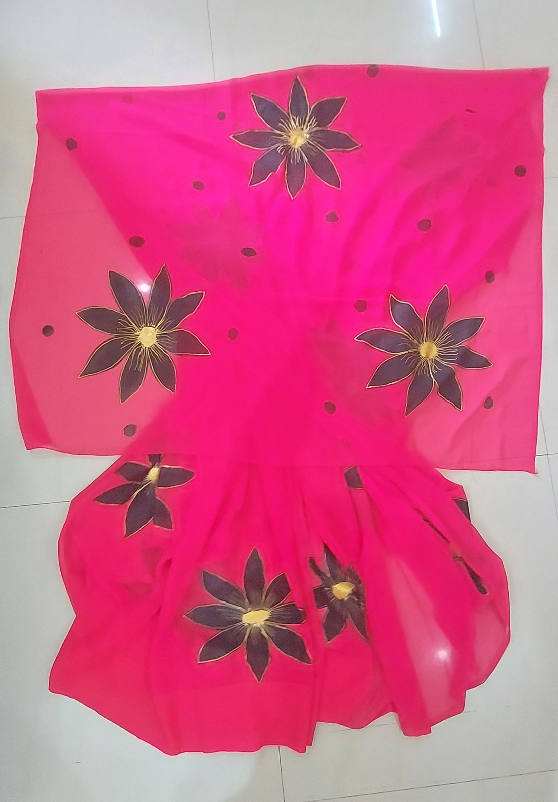 Hand Painted Georgette Sarees 