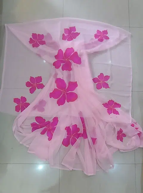 Hand Painted Georgette Sarees 