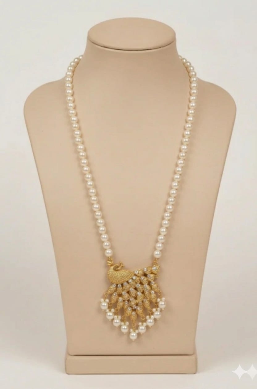 Peacock beads necklace