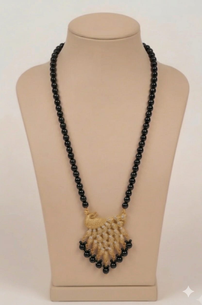 Peacock beads necklace