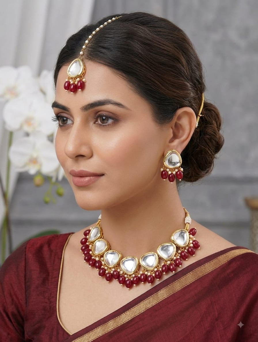 Kundan necklace (pearl)