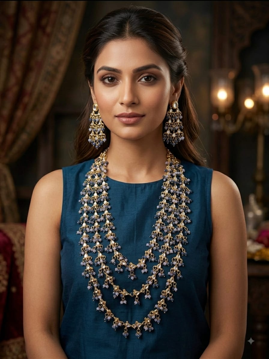 Long Kundan necklace
