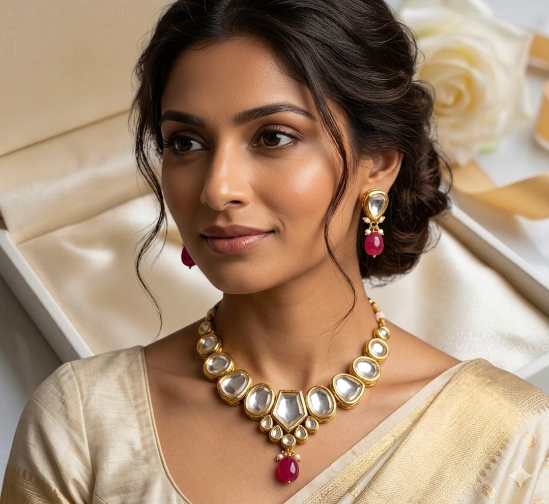 Meenakari Kundan necklace