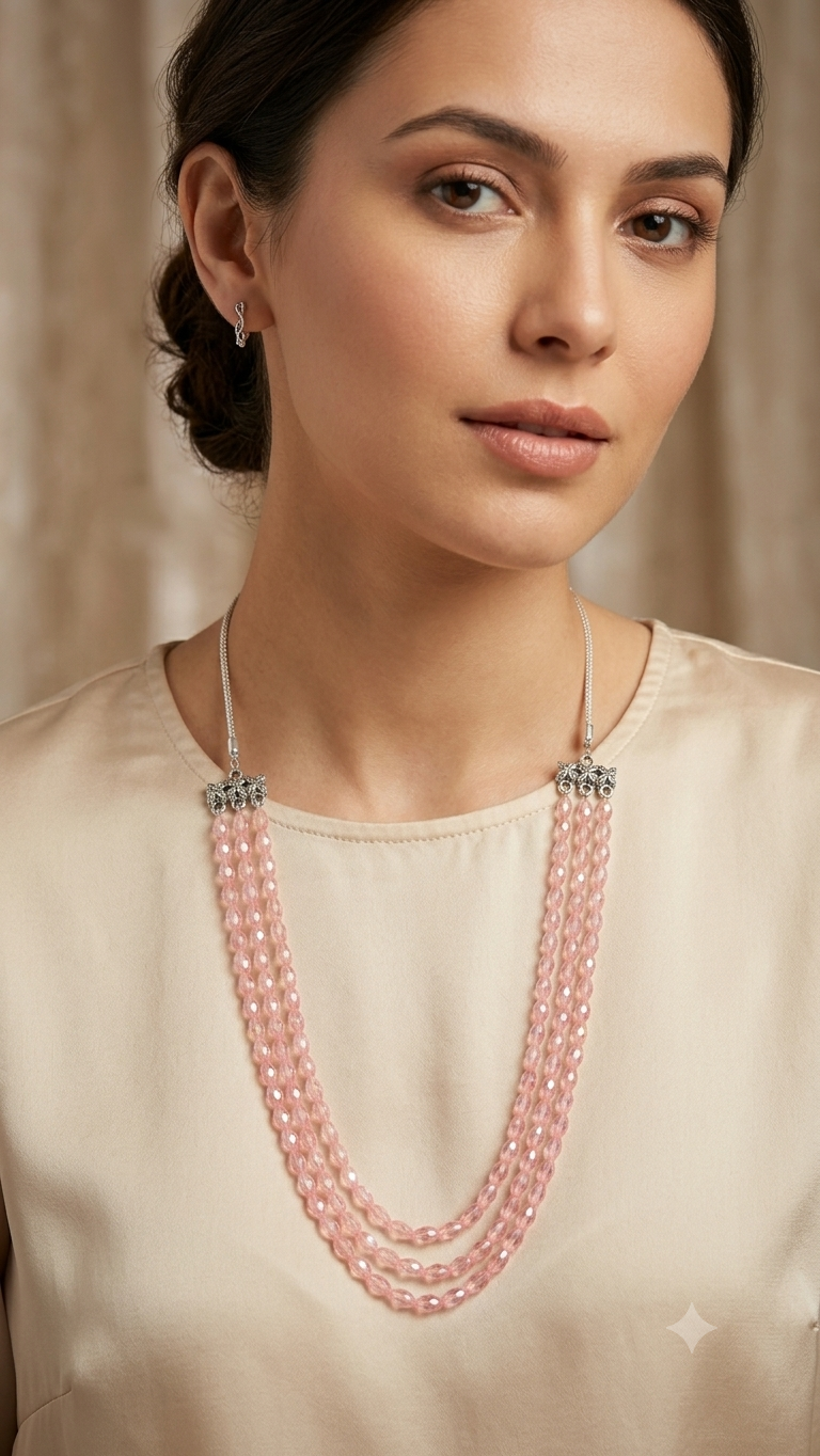 Crystal beads necklace