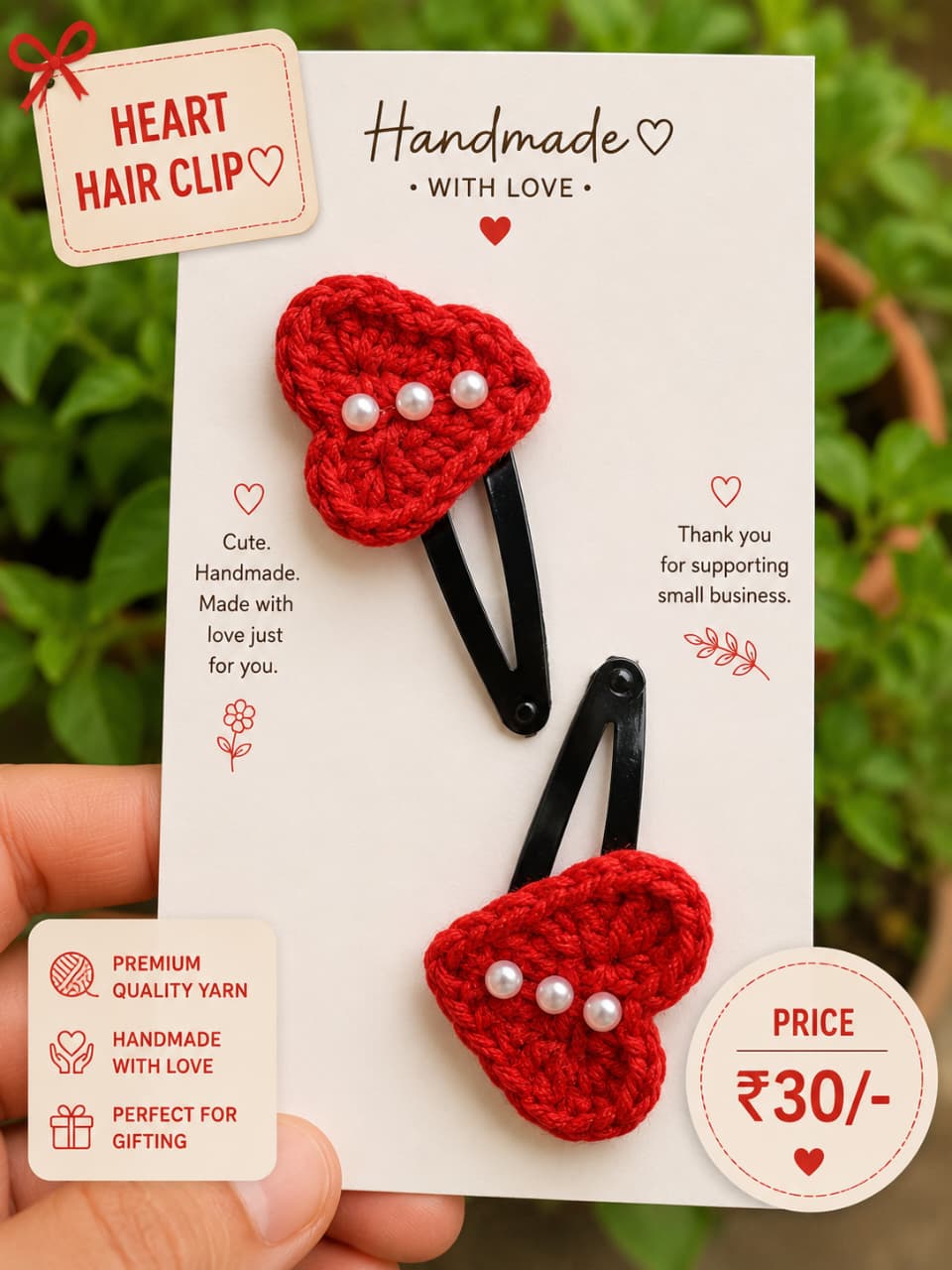 Heart Hair Clip