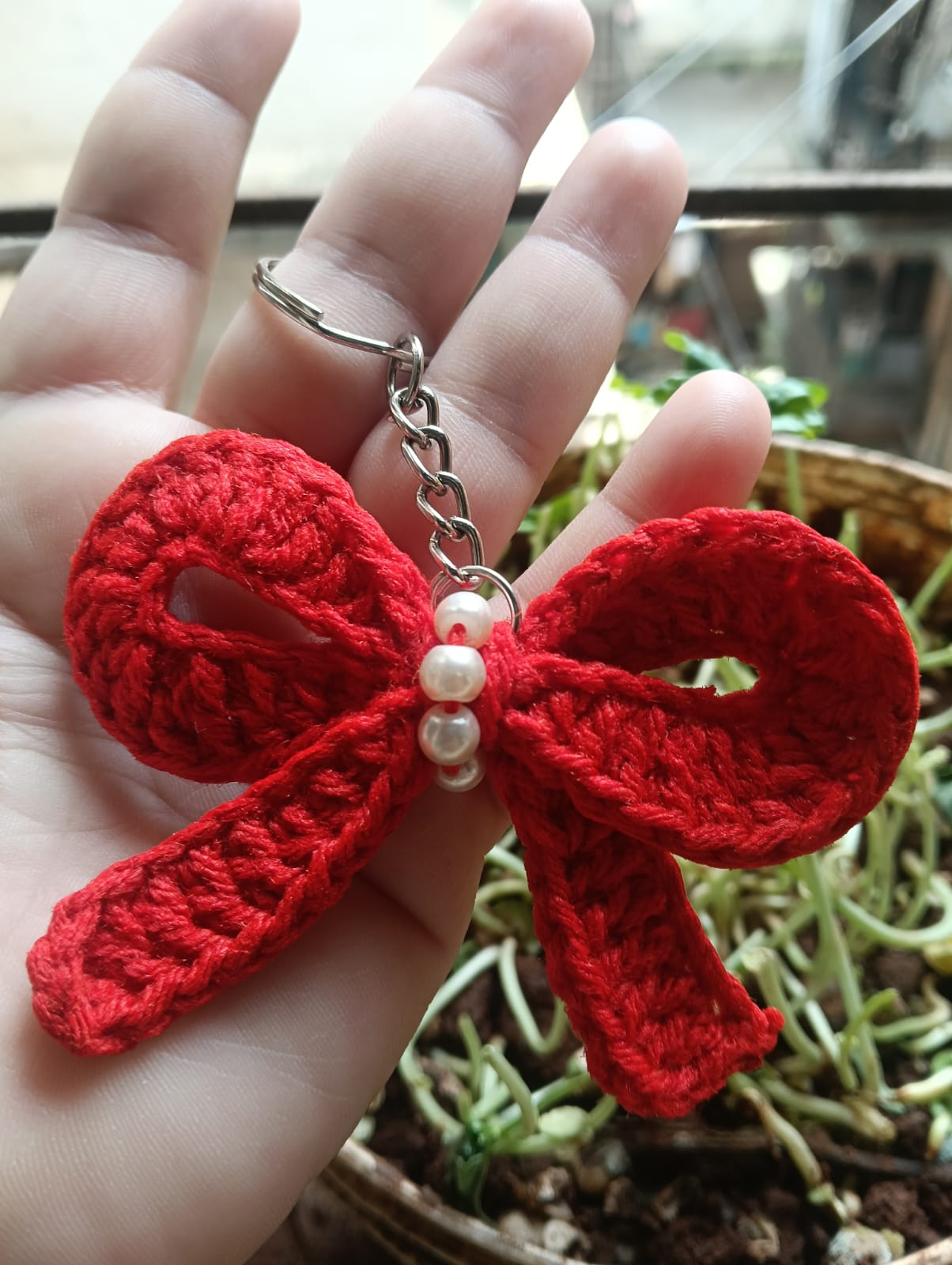 Red Bow Keychain