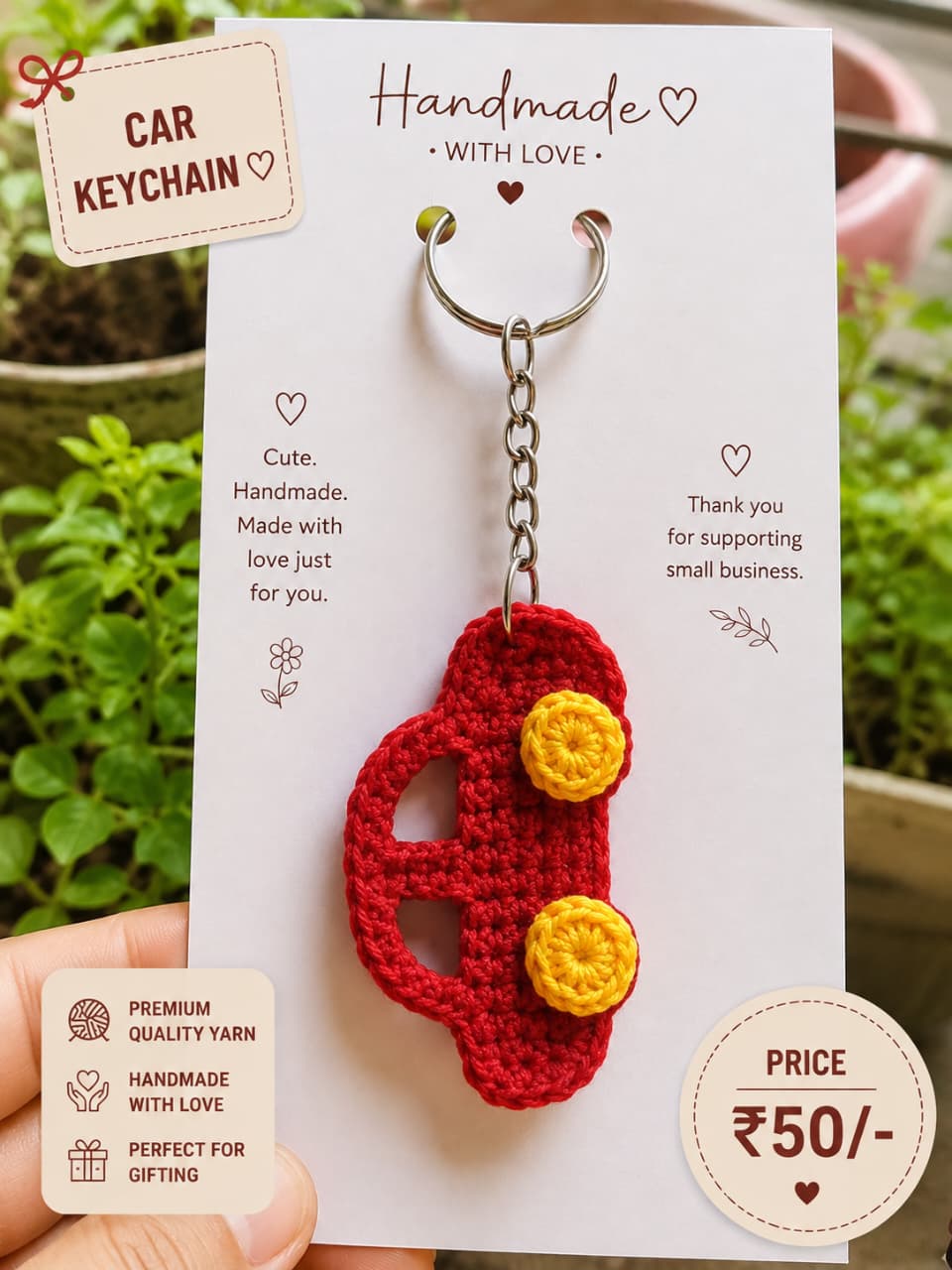 Red Car Keychain