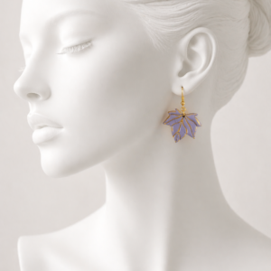 Handmade Clay Lavender Vein Leaf Drops