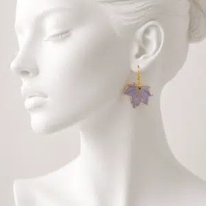 Handmade Clay Lavender Vein Leaf Drops