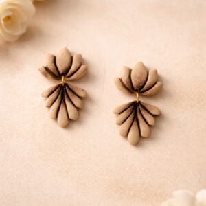 Handmade Clay Mocha Petal Drops