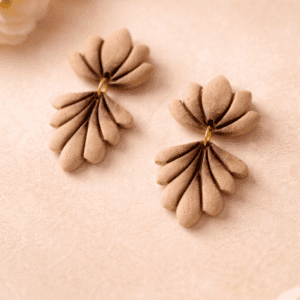Handmade Clay Mocha Petal Drops