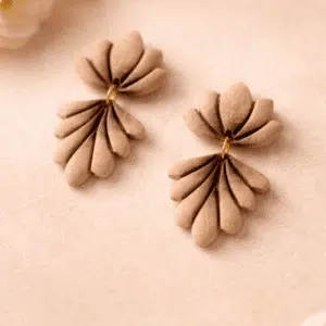Handmade Clay Mocha Petal Drops