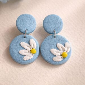 Handmade Clay Powder Blue Blossom
