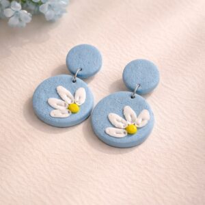 Handmade Clay Powder Blue Blossom