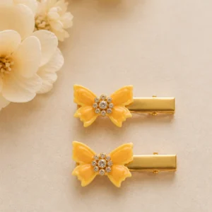 Handmade Clay Butter Bloom Hair Clips