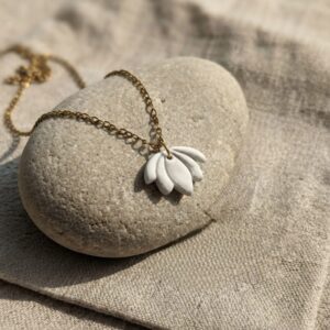 Handmade Clay Petal Bloom Pendant