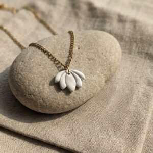 Handmade Clay Petal Bloom Pendant
