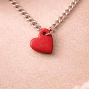 Handmade Clay Little Heart Necklace