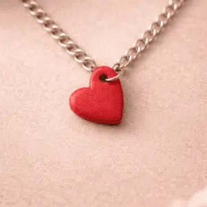 Handmade Clay Little Heart Necklace