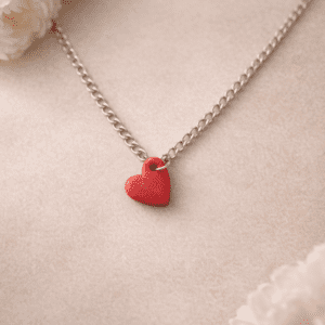 Handmade Clay Little Heart Necklace