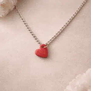 Handmade Clay Little Heart Necklace