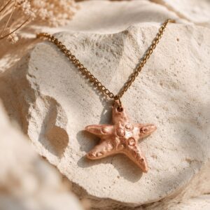 Ocean Starfish Handmade Clay Pendant Necklace