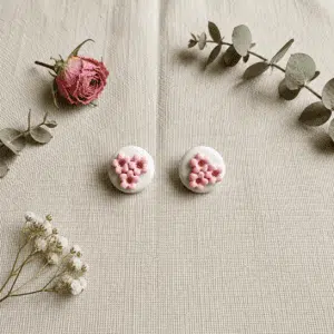 Blush Bloom Floral Stud Earrings