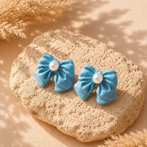 Handmade Clay Patel Ribbon Studs
