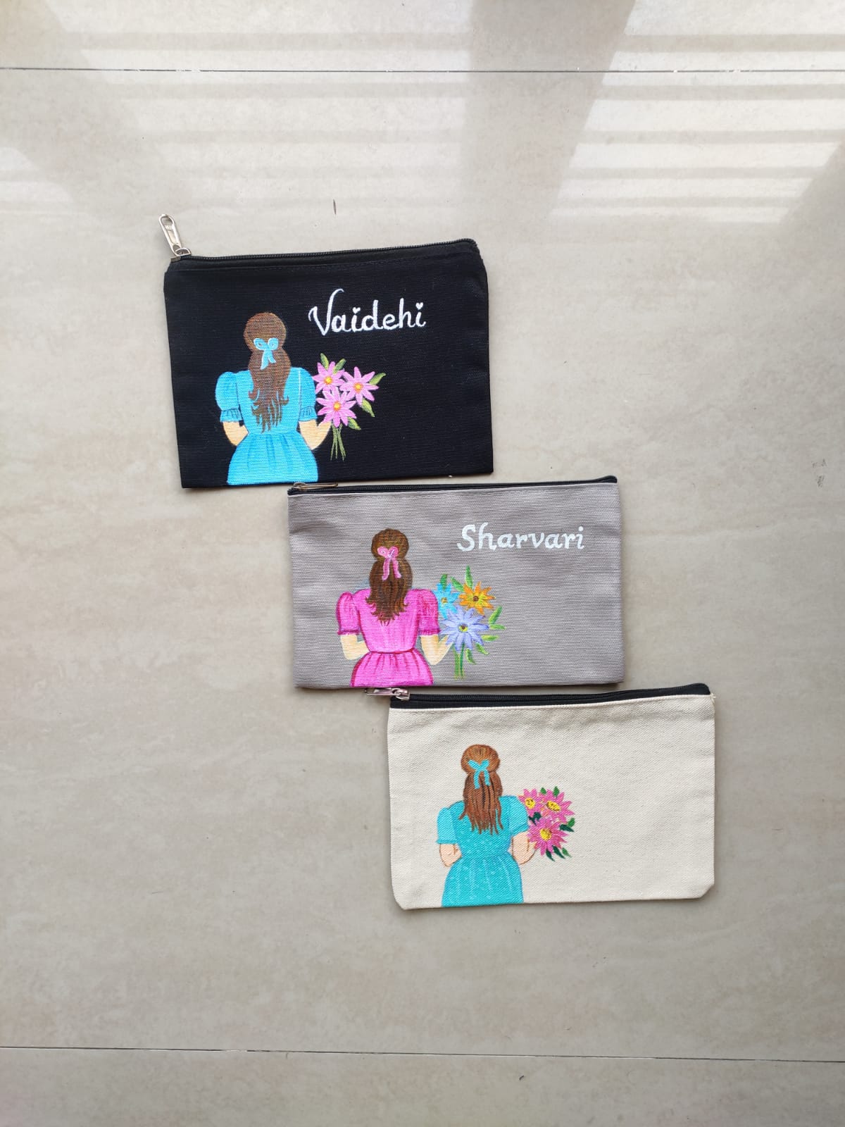 Flower Girl Name Pouch