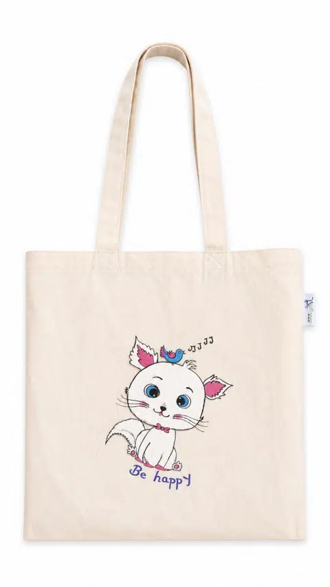 Be Happy Kitty Tote