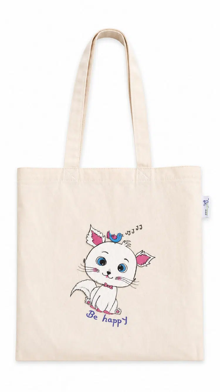Be Happy Kitty Tote