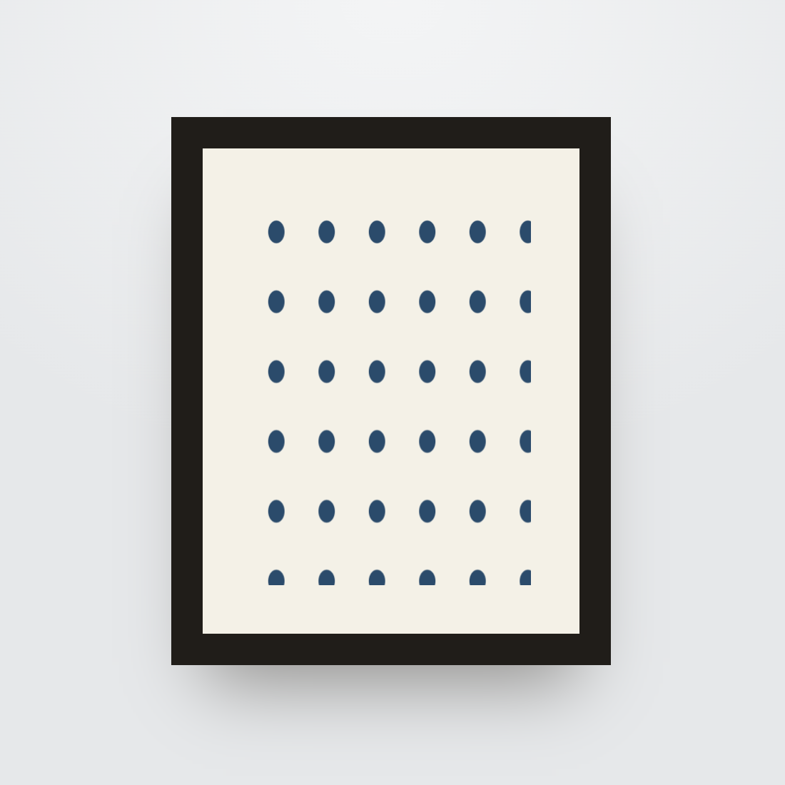 Framed Dot Grid Art Print