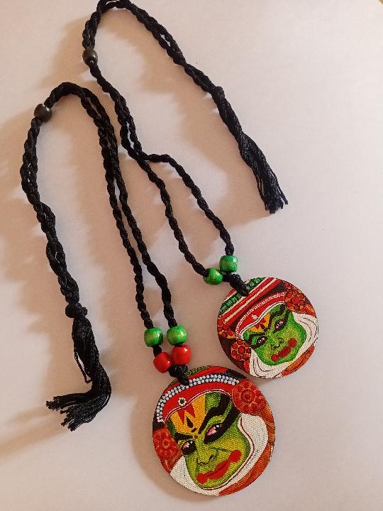 Kadhakali Face Pendant Necklace