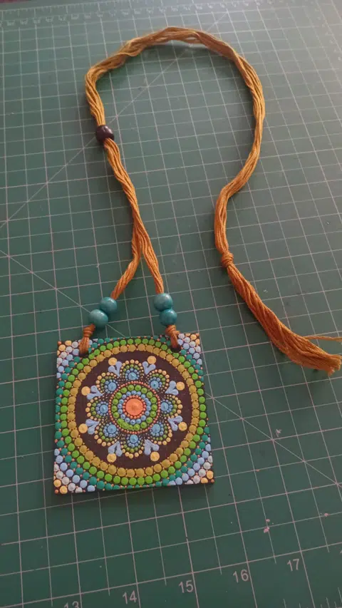 Earthy Elegance — Mandala Flower Necklace