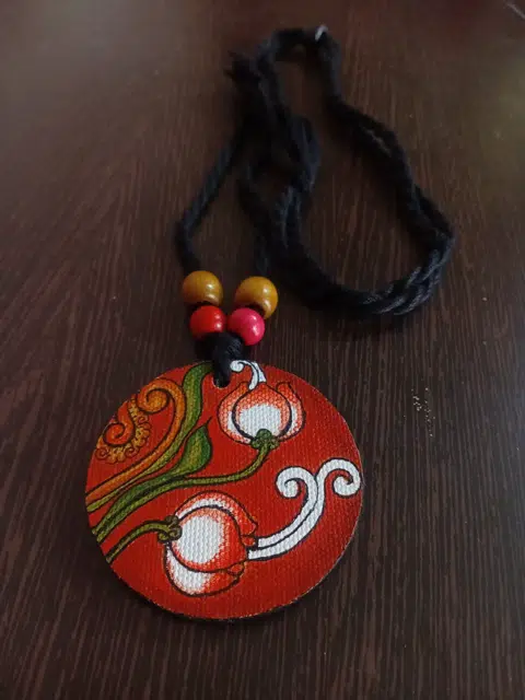 Floral Grace on a Canvas Medallion
