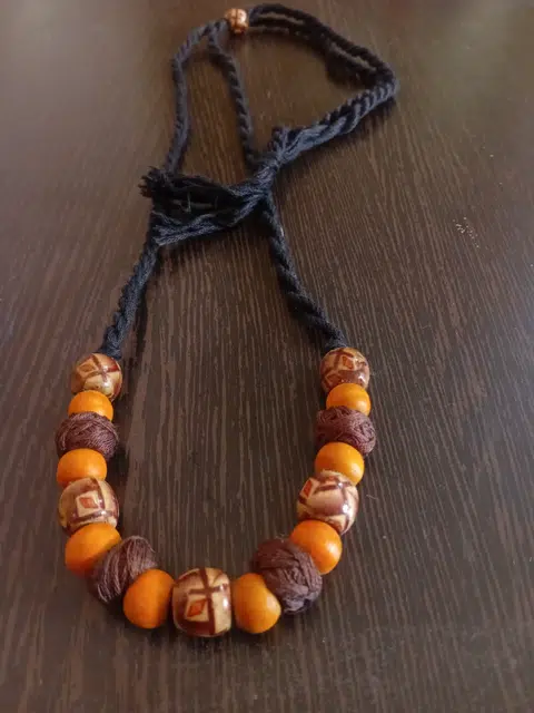 Handmade Wooden Bead Necklace