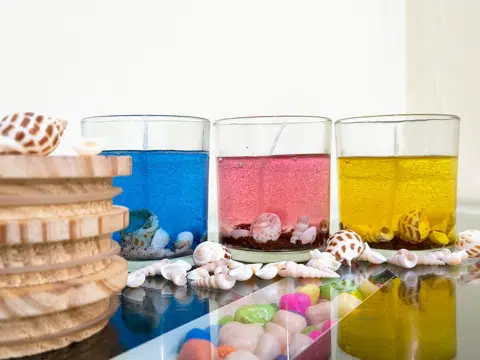Aquarium jar candle