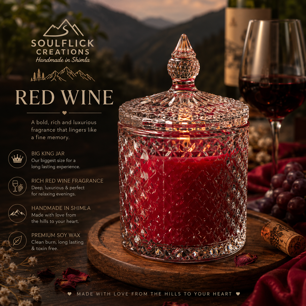 Majestic King Jar Candle (250ml)