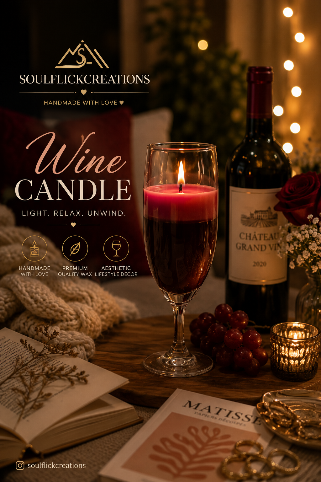 Red Wine Candle