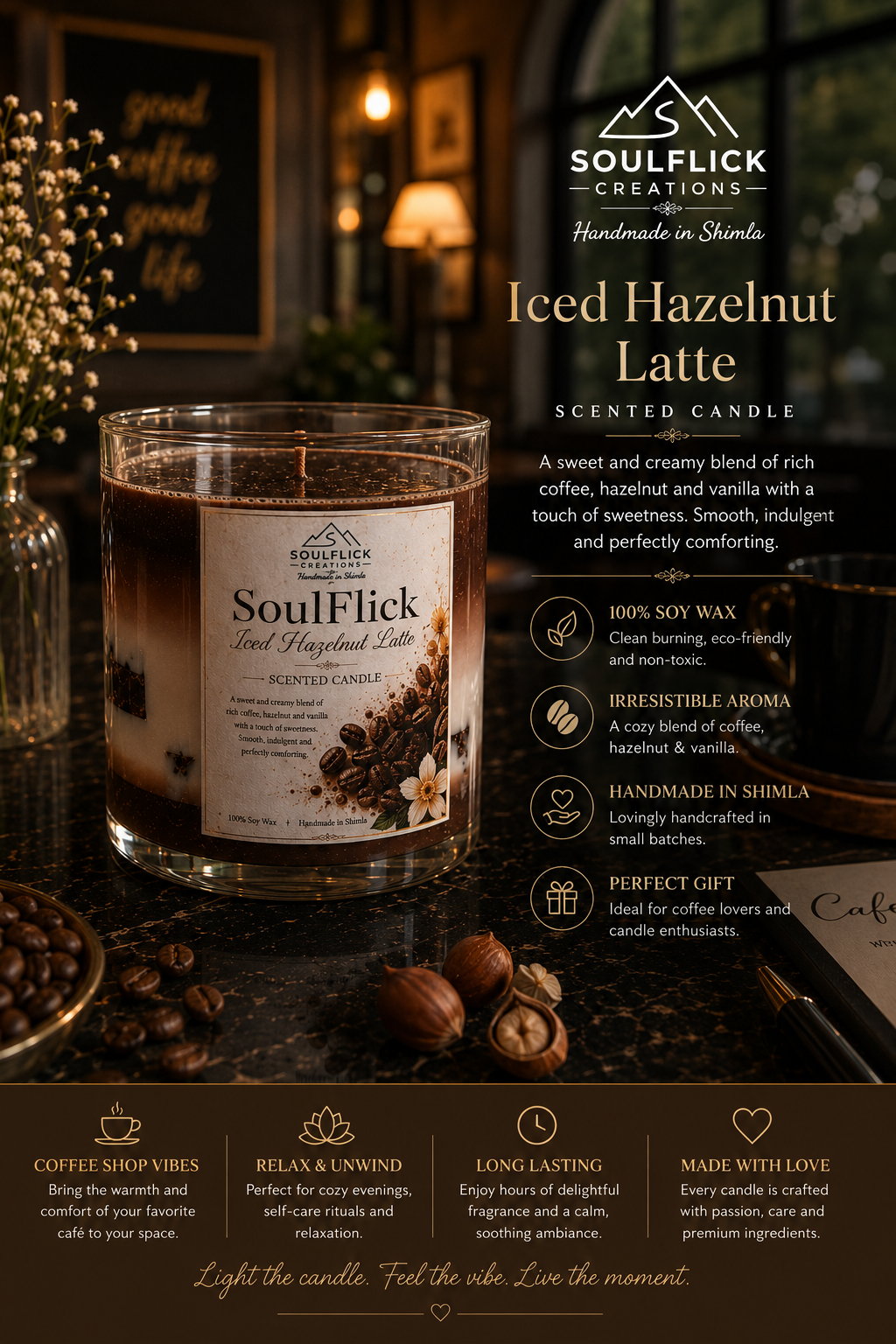 Iced Hazelnut Latte (350ml)
