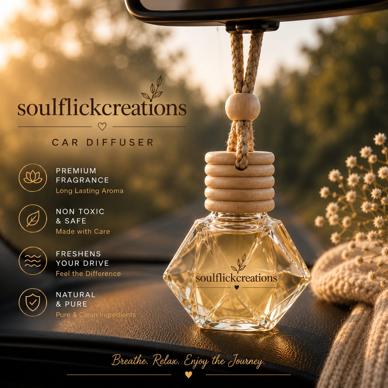 Diamond Car Diffuser – Premium Hanging Air Freshener
