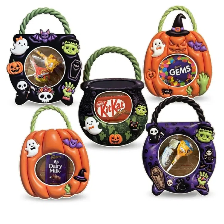 Halloween Sticker Pack: 65 Stickers + 5 Treat Baskets