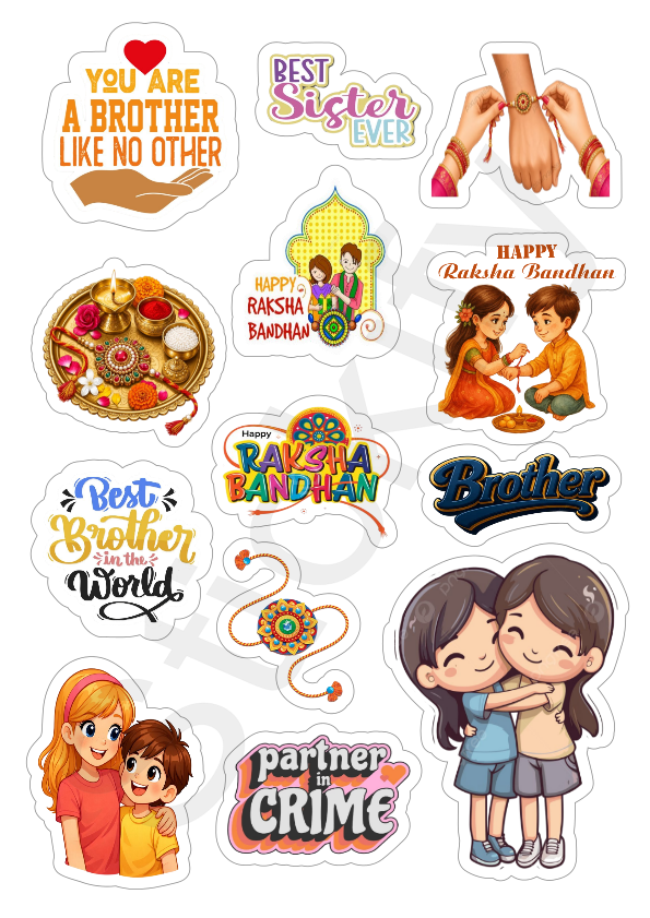 Rakhi Vibes — 27 Stickers + 3 Surprise Inside! 🎁